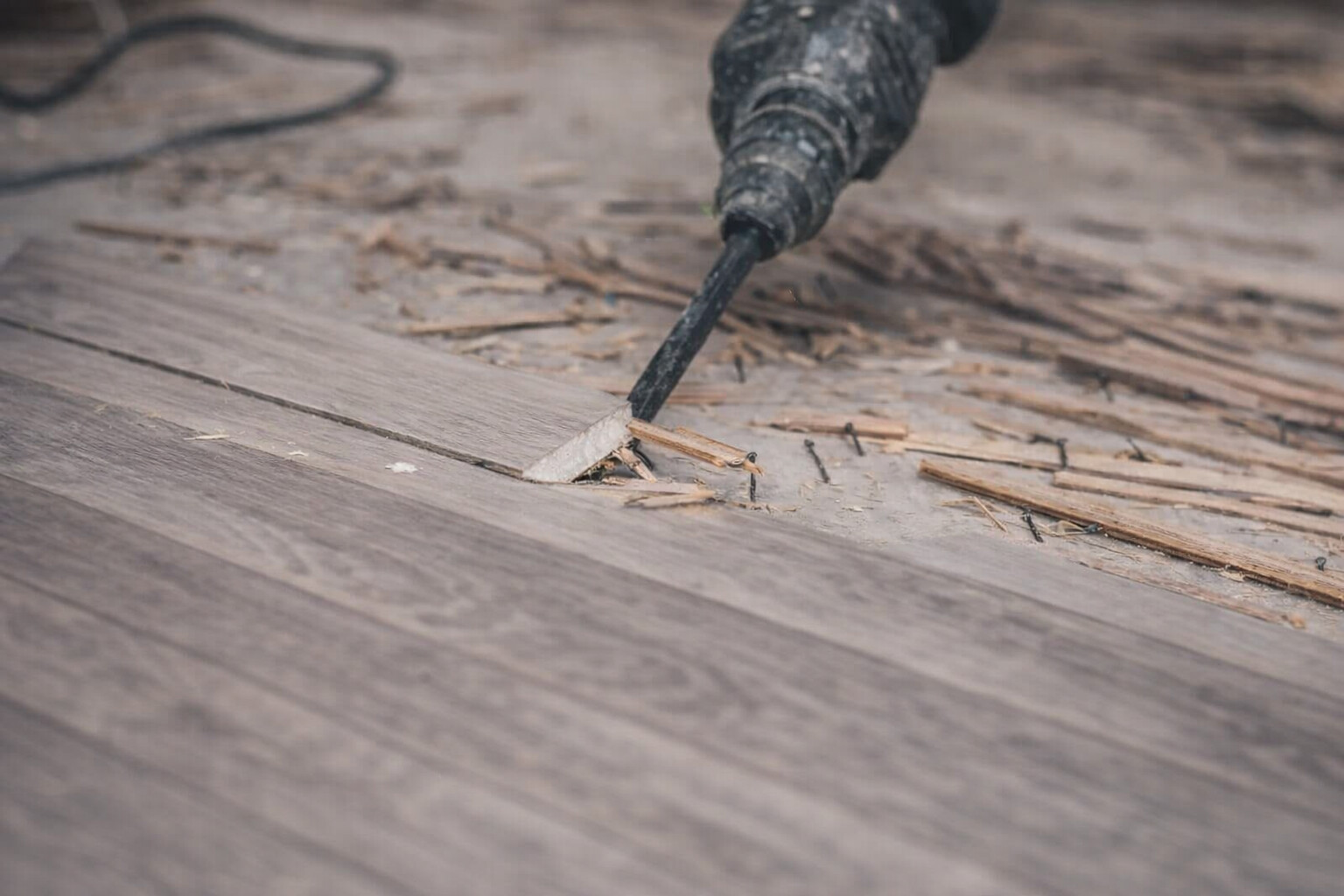 Houten vloer verwijderen