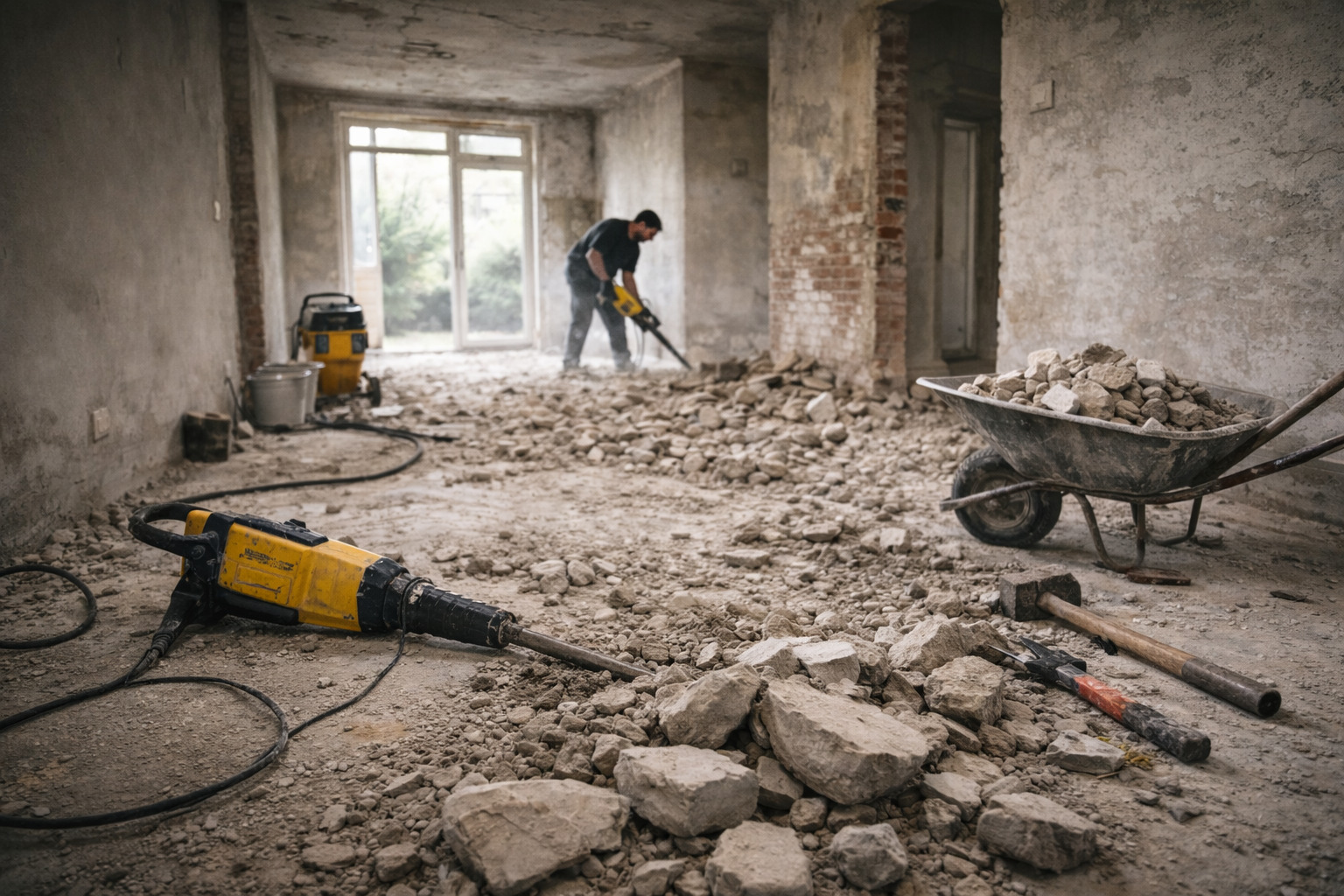 betonvloer verwijderen