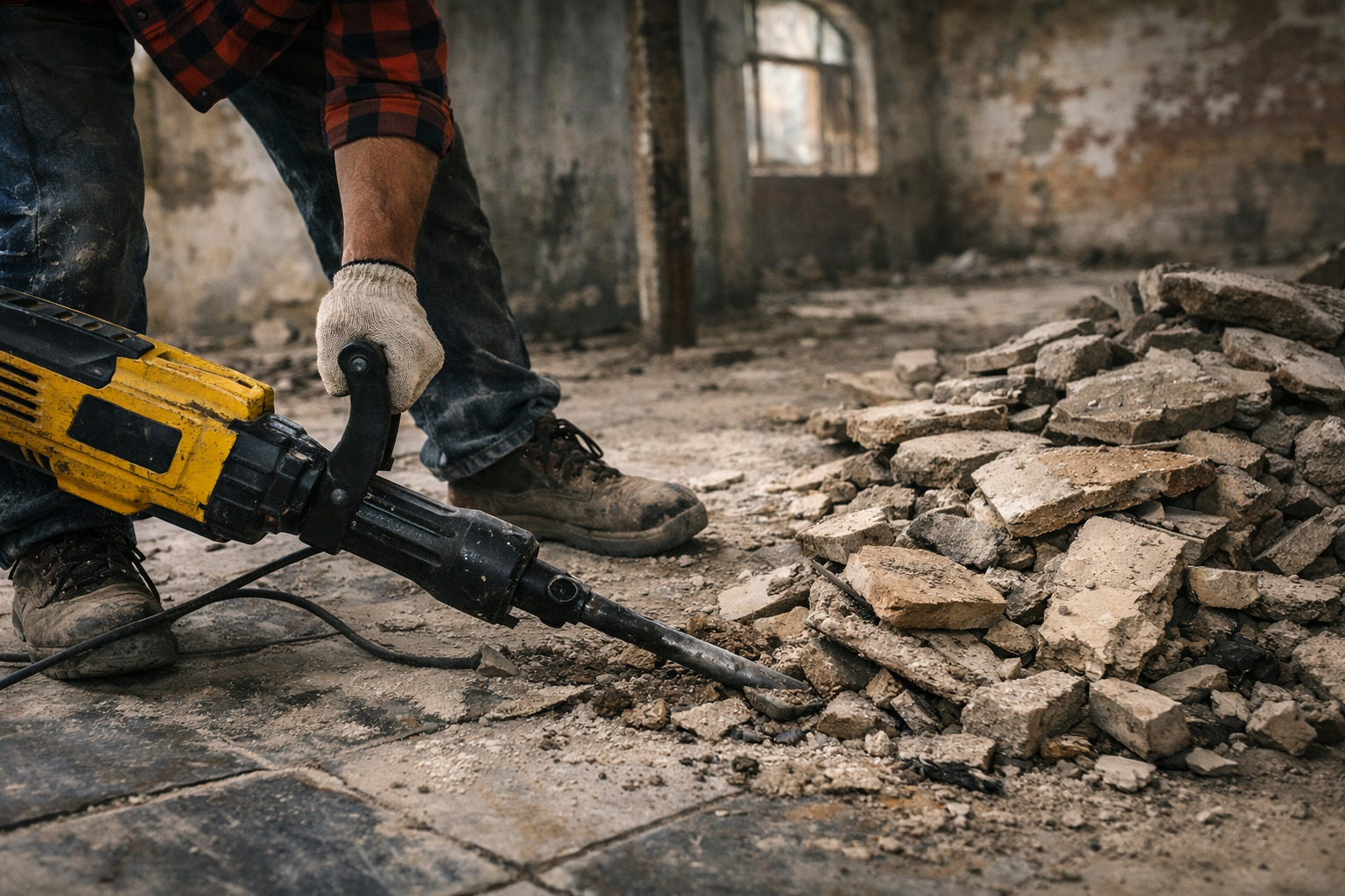 betonvloer verwijderen