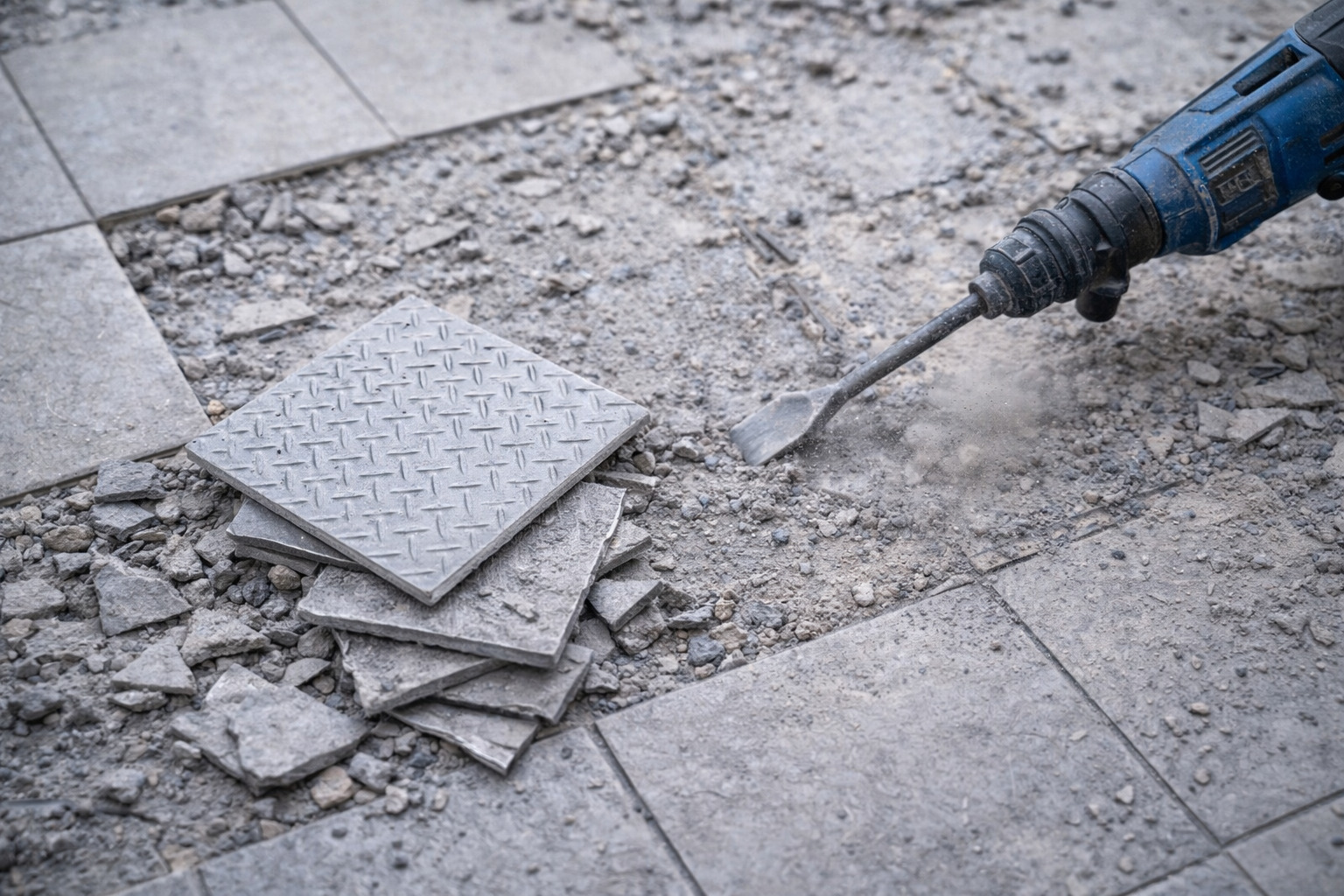 tegelvloer verwijderen